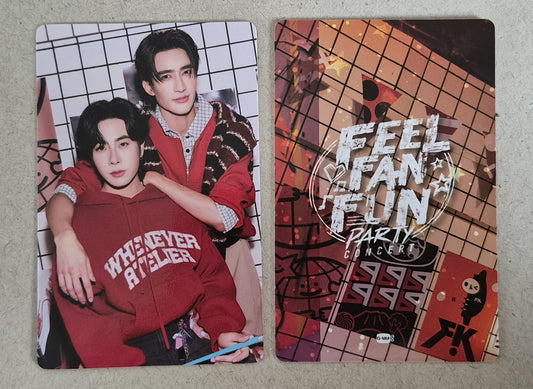 Earth and Mix FEEL FAN FUN PARTY CONCERT EarthMix 4 collectible photocard front and back official GMMTV merchandise