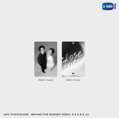 Preview of the NFC photocard included with the CLOSE FRIEND FirstKhaotung photobook, used to unlock an exclusive behind‑the‑scenes video clip.