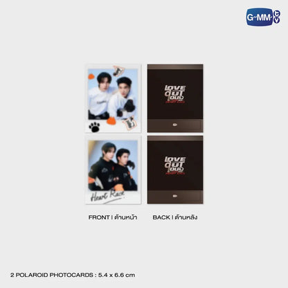 FirstKhaotung polaroid photocards set of 2 Heart Race 2026 official GMMTV collectible instant style photo cards