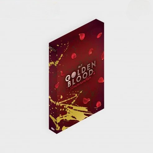 Front view of the GMMTV My Golden Blood Photobook Memorial Boxset featuring Joss Way-ar and Gawin Caskey.