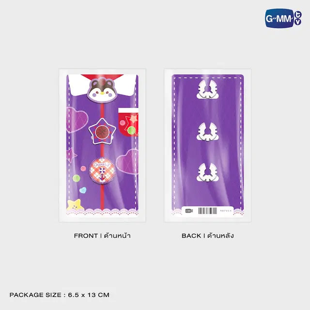 Guinzly button cover set packaging front and back official GMMTV merchandise collectible accessory