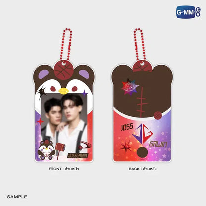 GUINZLY DIY acrylic card holder front and back view official GMMTV merchandise with JossGawin photocard