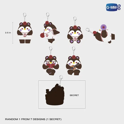 GUINZLY Random Doll Keychain collection featuring 7 possible designs including secret edition official GMMTV merchandise