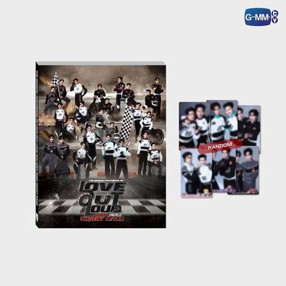 LOVE OUT LOUD FAN FEST 2026 Heart Race official photobook cover with bonus random photocard preview official GMMTV merchandise