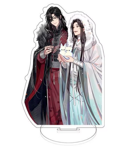 Heaven Official’s Blessing acrylic stand figure featuring Xie Lian and Hua Cheng, collectible fan merchandise for display or collection.
