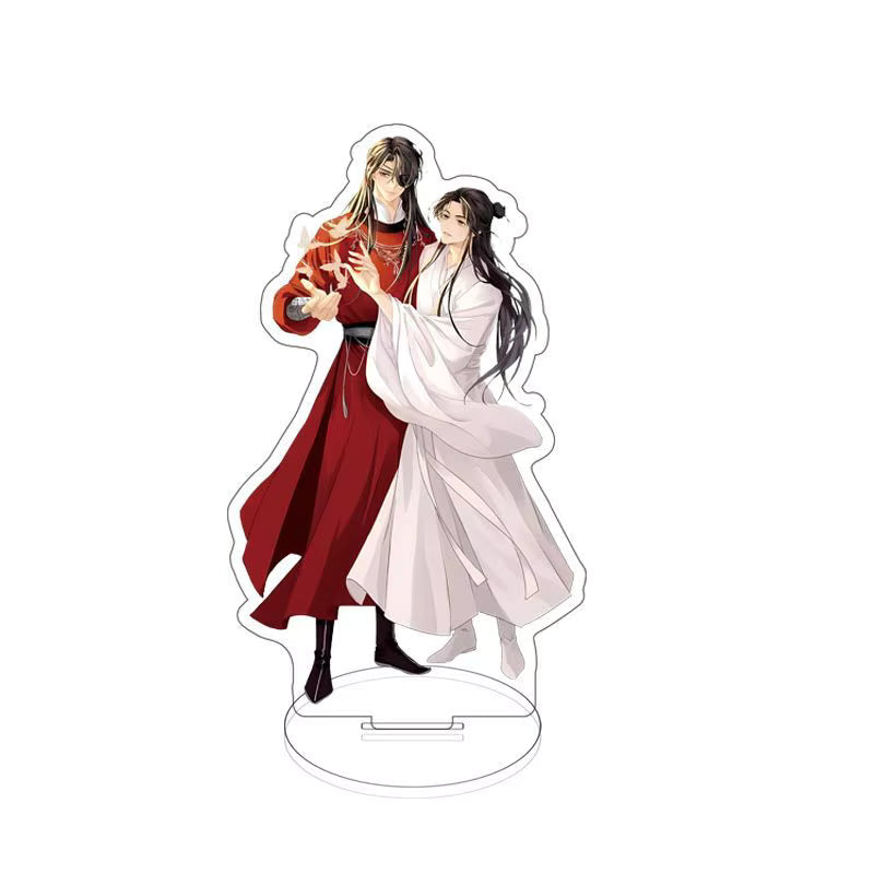 Heaven Official’s Blessing acrylic stand figure featuring Xie Lian and Hua Cheng, collectible fan merchandise for display or collection.