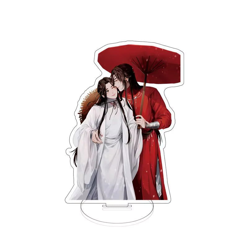 Heaven Official’s Blessing acrylic stand figure featuring Xie Lian and Hua Cheng, collectible fan merchandise for display or collection.