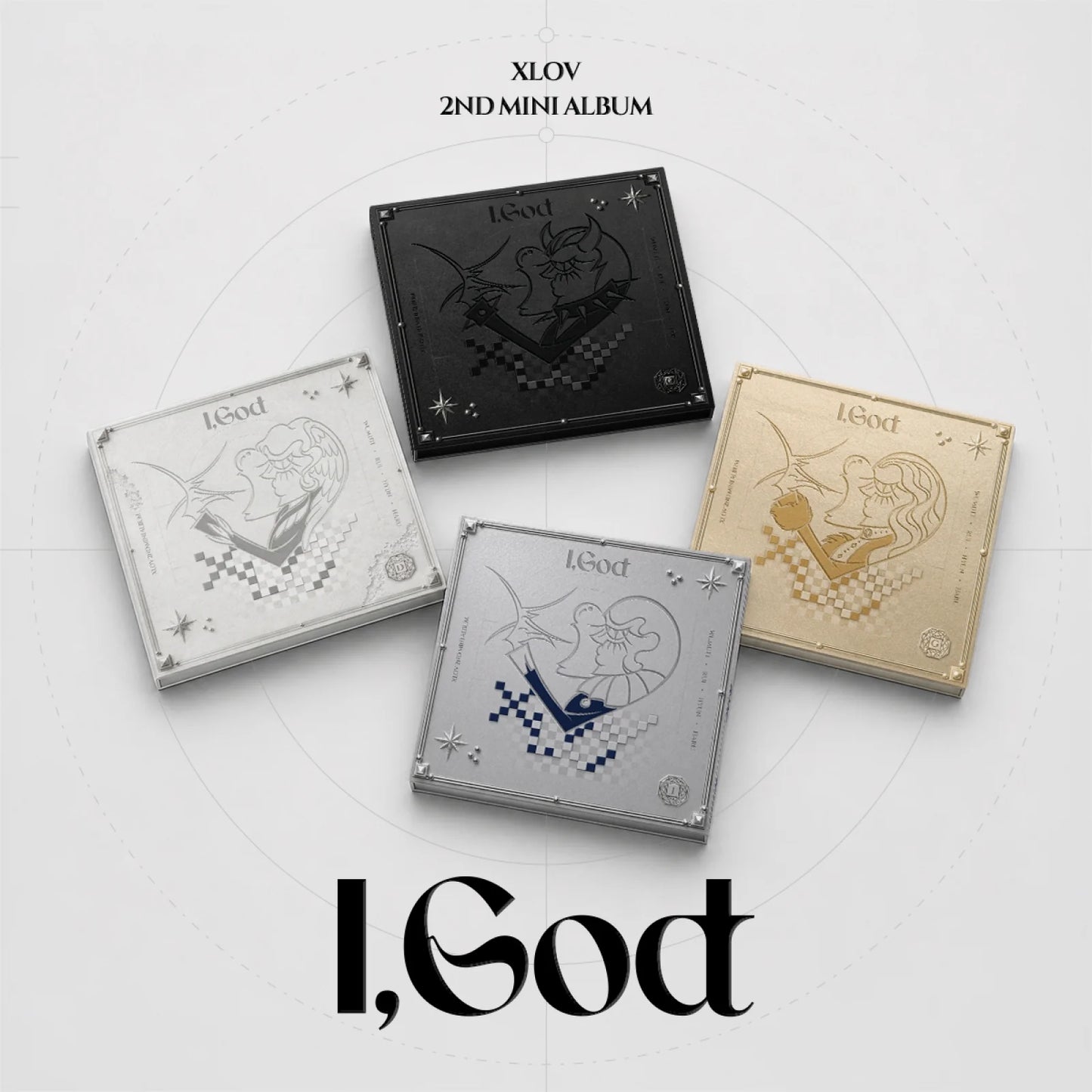 XLOV I God 2nd mini album official K pop physical album all four digipack versions I G O and D cover preview