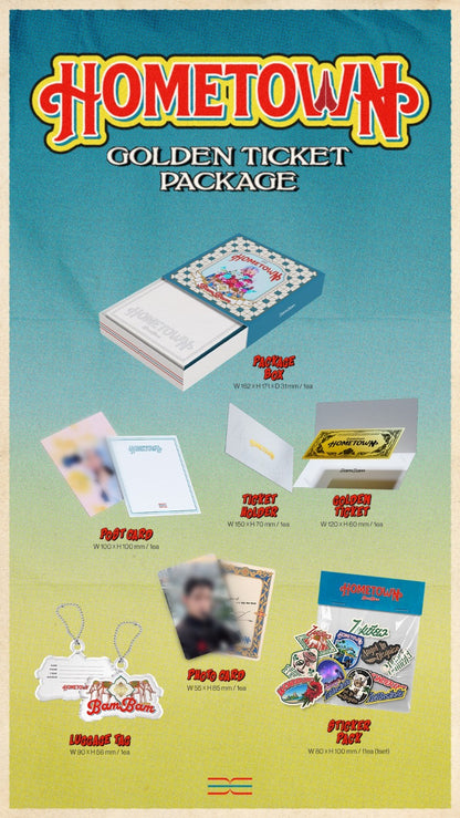 [Pre Order] BamBam EP Album [HOMETOWN] Golden Ticket Package Ver.
