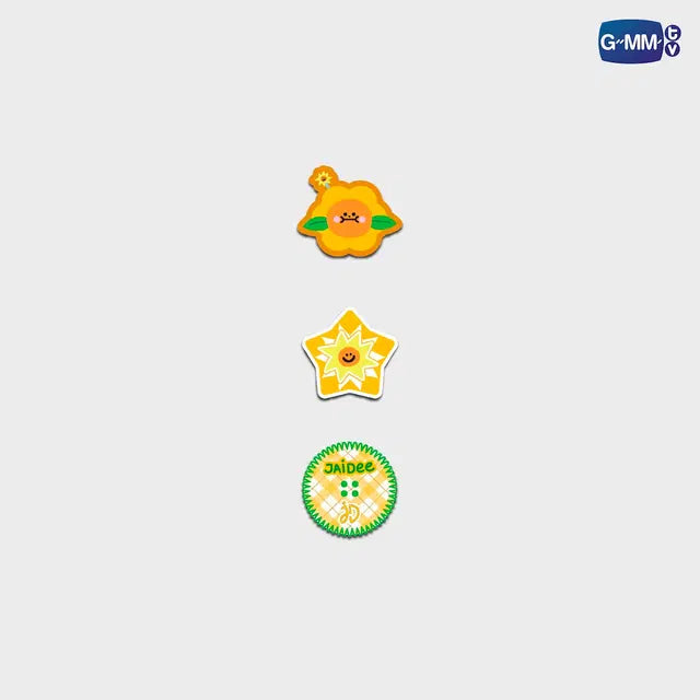 Jaidee button cover set official GMMTV merchandise decorative acrylic shirt button accessories collectible character set