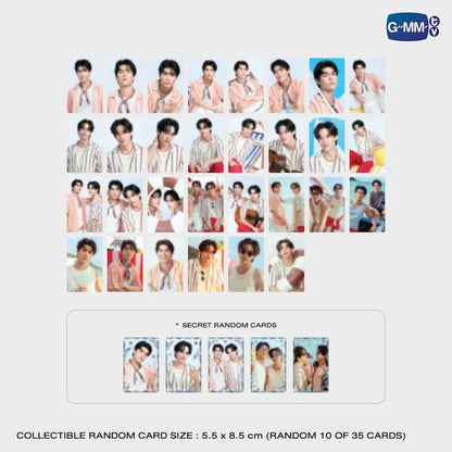 JossGawin Heat and Beat Concert collectible random photocard collection showing possible card designs and size details official GMMTV merchandise