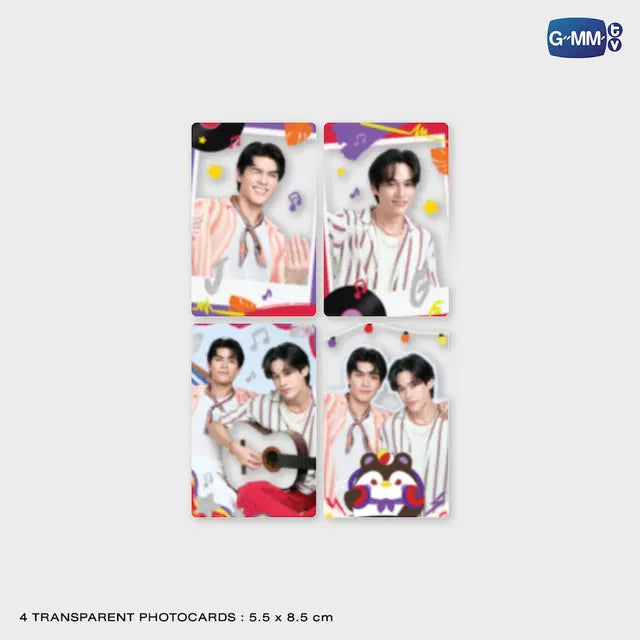 JossGawin transparent photocards set of 4 Heat and Beat Concert official GMMTV collectible merchandise