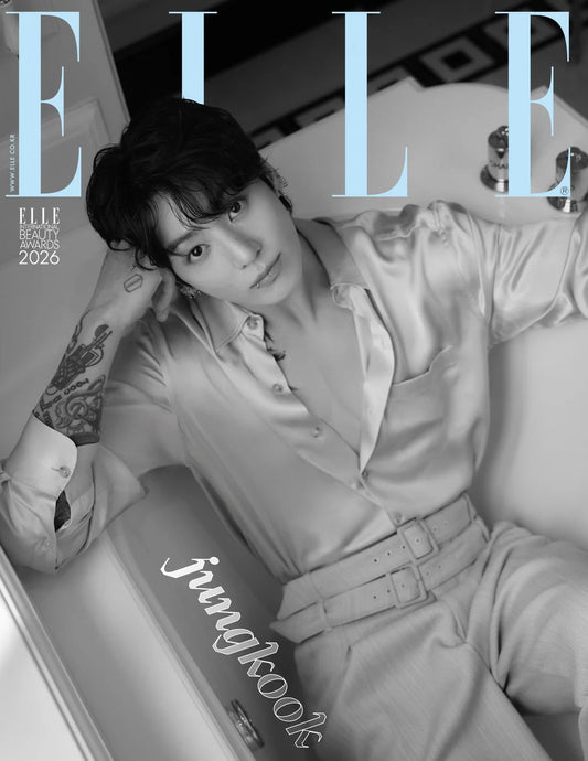 Jung Kook BTS Elle Korea Magazine January 2026 – Cover A, official K-pop magazine, Korean language, pre-order issue.
