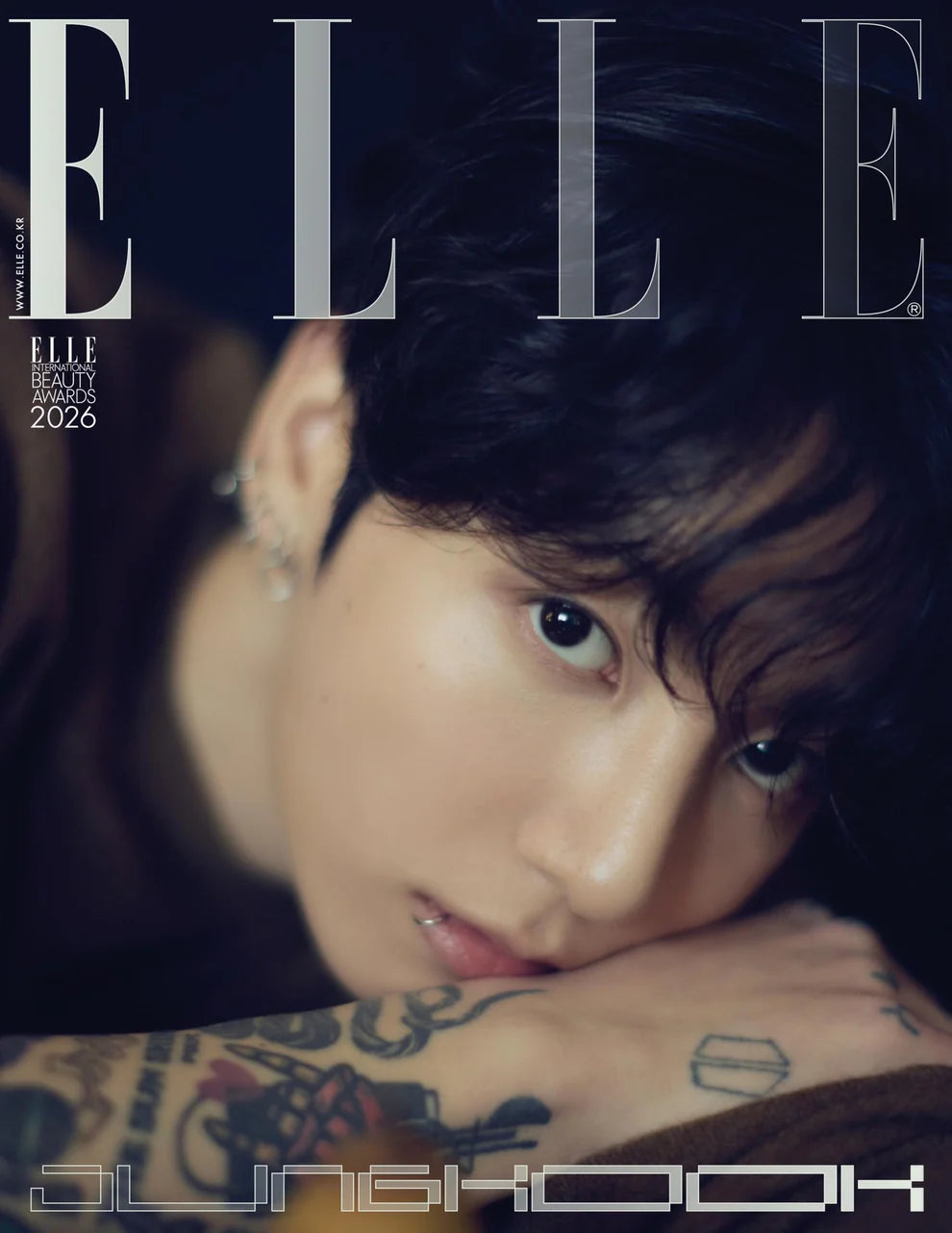 Jung Kook BTS Elle Korea Magazine January 2026 – Cover B, collectible K-pop magazine with exclusive Jung Kook cover.