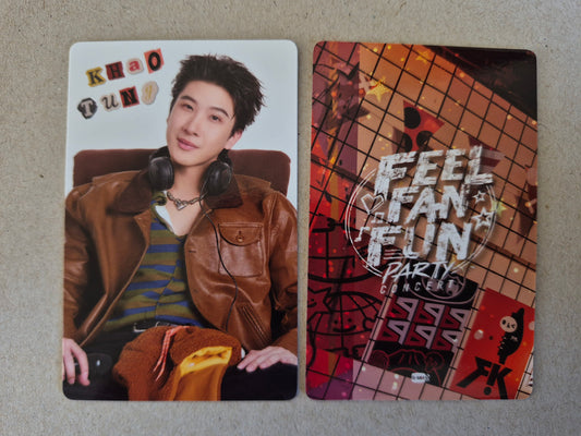 Khaotung FEEL FAN FUN PARTY CONCERT collectible photocard front and back official GMMTV FirstKhaotung merchandise