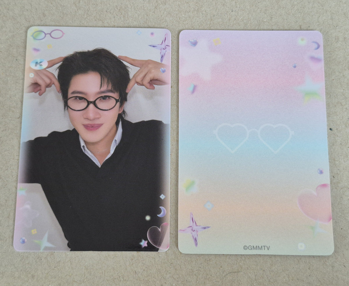 Khaotung BOYS ALL EYES HERE collectible photocard front and back official GMMTV FirstKhaotung merchandise.