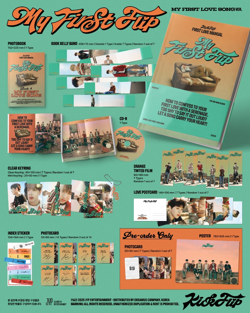 KickFlip 3rd Mini Album [My First Flip] – 3 Versions – Idol Fusion