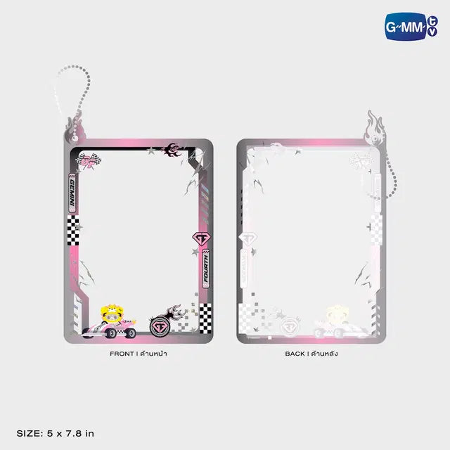 Look Khunnoo postcard holder front and back view with size details official GMMTV collectible accessory
