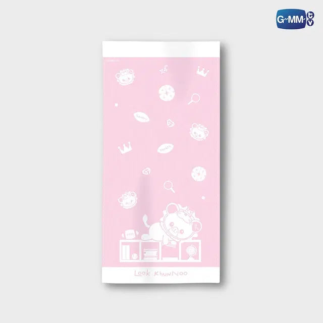 LOOK KHUNNOO towel official GMMTV merchandise 100% cotton soft bath towel featuring Look Khunnoo character design Gemini Fourth inspired collectible towel