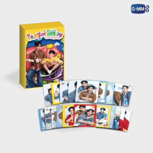 Front of LOVE YOU TEACHER collectible card set box with preview of official photocards