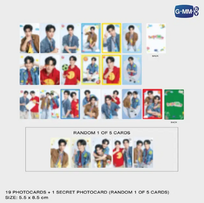 Set of 19 LOVE YOU TEACHER photocards featuring Perth and Santa, glossy art card paper