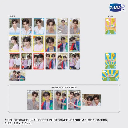 LOVE YOU TEACHER collectible card set photocards size reference official GMMTV merchandise 5.5x8.5 cm glossy photocard set Perth Santa designs preview