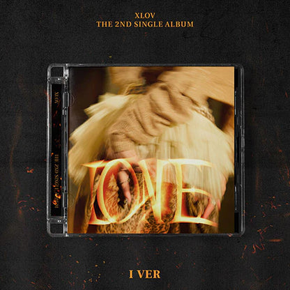 XLOV 2nd Single [I ONE] I Version front cover, official K-pop single including CD, booklet, lyrics, tattoo sticker, and random photocards.