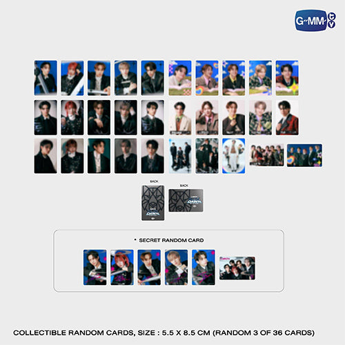 LYKN Dusk and Dawn World Tour collectible random photocard collection showing possible card designs including standard and secret cards official GMMTV merchandise