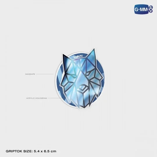 LYKN wolf head logo design on MagSafe phone griptok