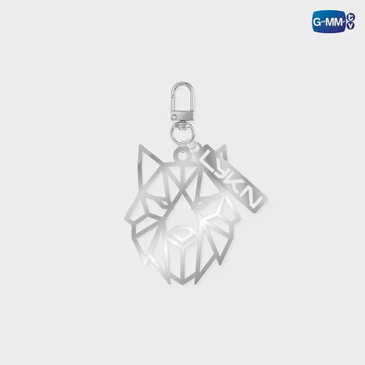 LYKN metal keychain logo design front view