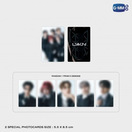 LYKN Official Light Stick V.2 special bonus photocards group and solo set