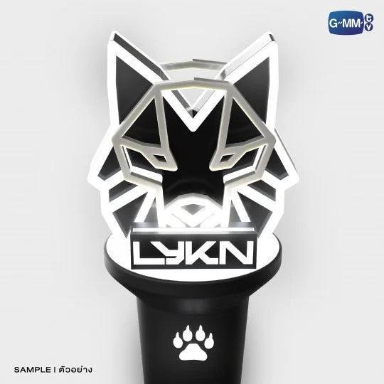 Close-up of LYKN wolf head design on Official Light Stick V.2