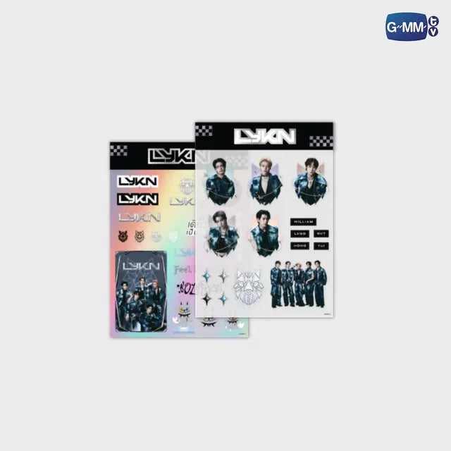LYKN RISER Concert The First Rise sticker set official T Pop merchandise holographic and transparent sticker sheets 