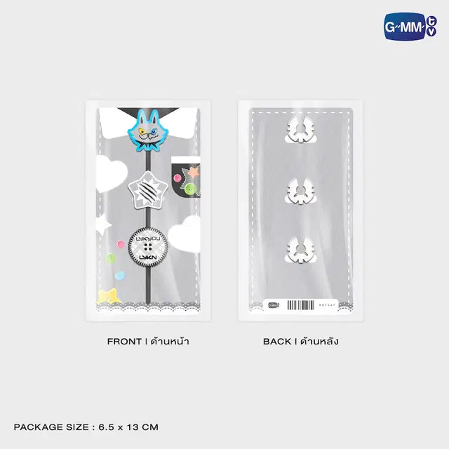 Lykyou button cover set packaging front and back official GMMTV merchandise collectible accessory