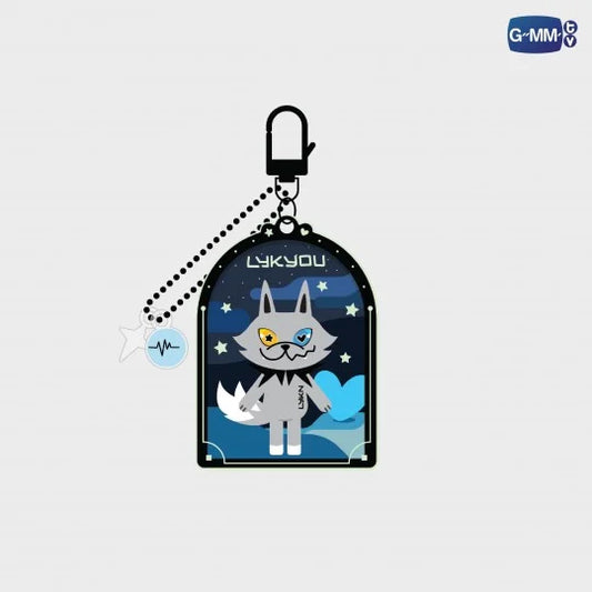 LYKYOU Glow acrylic keychain front view T-POP merchandise