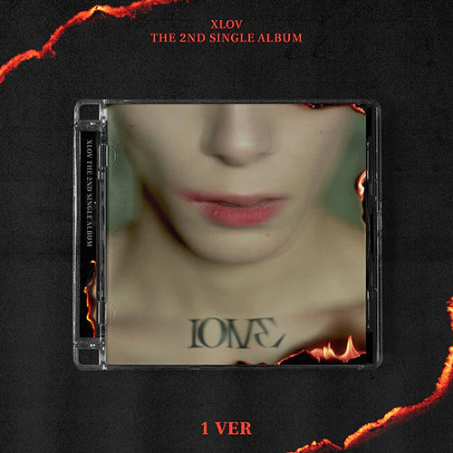 XLOV 2nd Single [I ONE] 1(ONE) Version front cover, official K-pop single including CD, booklet, lyrics, tattoo sticker, and random photocards.