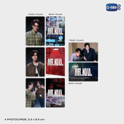 MR.KILL Novel English Version photocard set preview featuring 4 collectible photocards official GMMTV merchandise