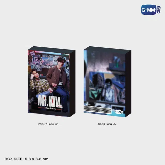 MR.KILL มังงะสั่งตาย collectible card set packaging front and back official GMMTV photocard collection featuring Dew and Tee