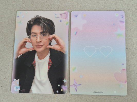 Mark Pakin BOYS ALL EYES HERE collectible photocard front and back official GMMTV MarkOhm merchandise.