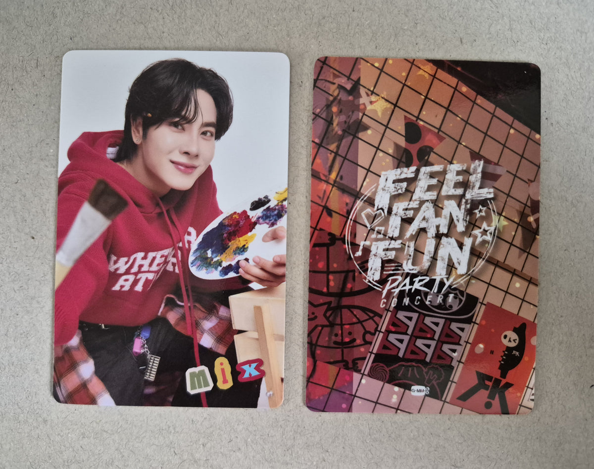 Mix 3 FEEL FAN FUN PARTY CONCERT collectible photocard front and back official GMMTV EarthMix merchandise.