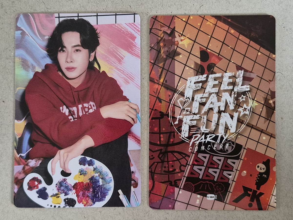 Mix 2 FEEL FAN FUN PARTY CONCERT collectible photocard front and back official GMMTV EarthMix merchandise.