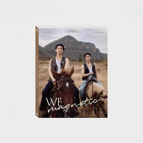 Front cover of the WilliamEst WE MAGNETIC official photobook featuring William Jakrapatr and Est Supha.