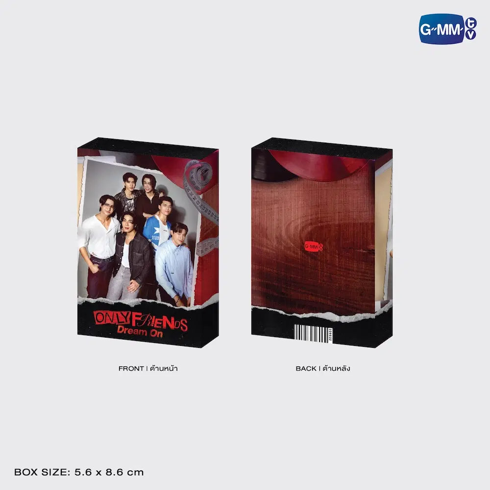 Only Friends Dream On photocard set packaging front back size details GMMTV official collectible card set dimensions