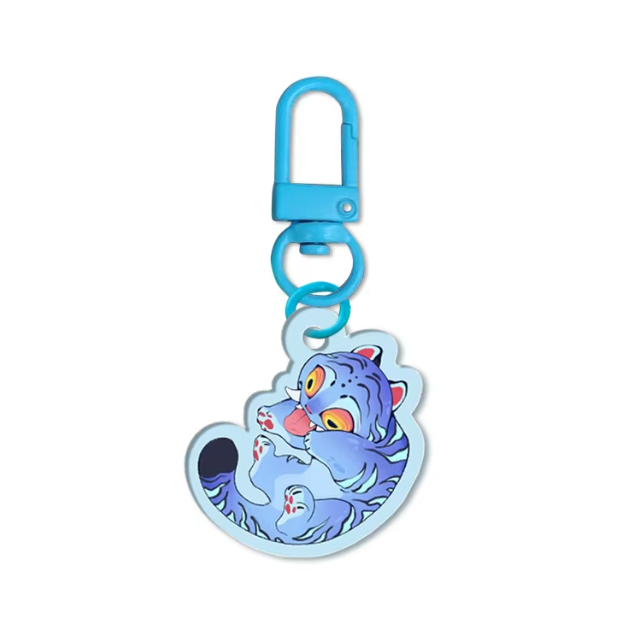 Kpop Demon Hunters acrylic keychain, 3×2 cm durable plastic keyring with fandom-inspired design, collectible fan merchandise.