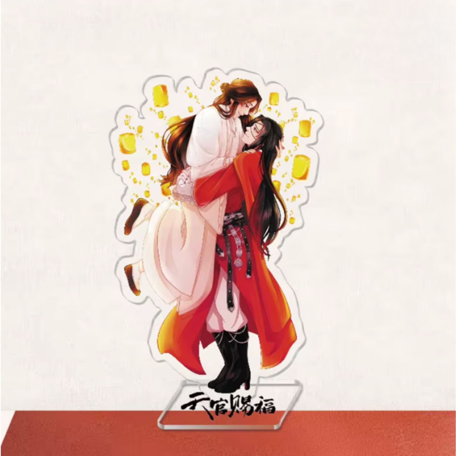 Heaven Official’s Blessing acrylic stand figure featuring Xie Lian and Hua Cheng, collectible fan merchandise for display or collection.