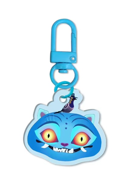Kpop Demon Hunters acrylic keychain, 3×2 cm durable plastic keyring with fandom-inspired design, collectible fan merchandise.