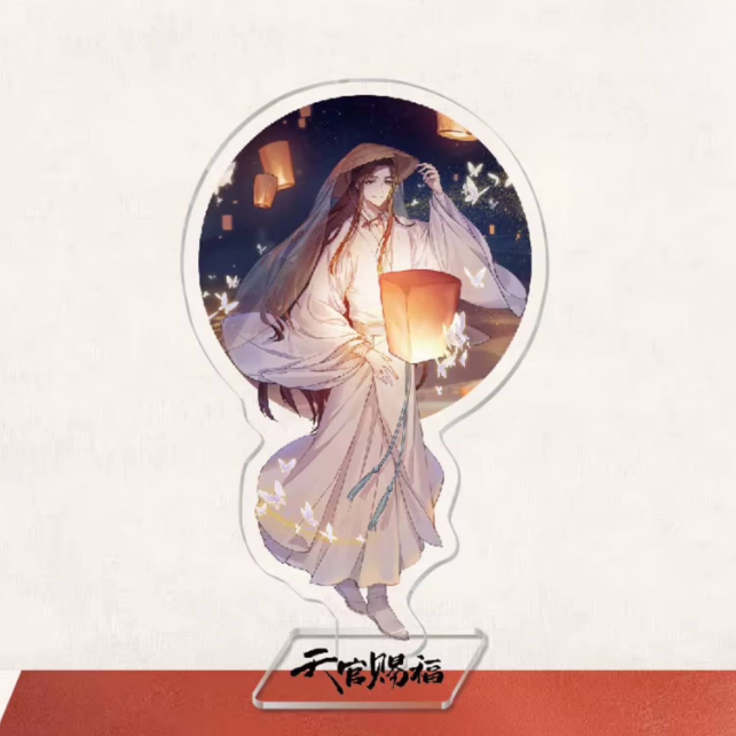 Heaven Official’s Blessing acrylic stand figure featuring Xie Lian, collectible fan merchandise for display or collection.