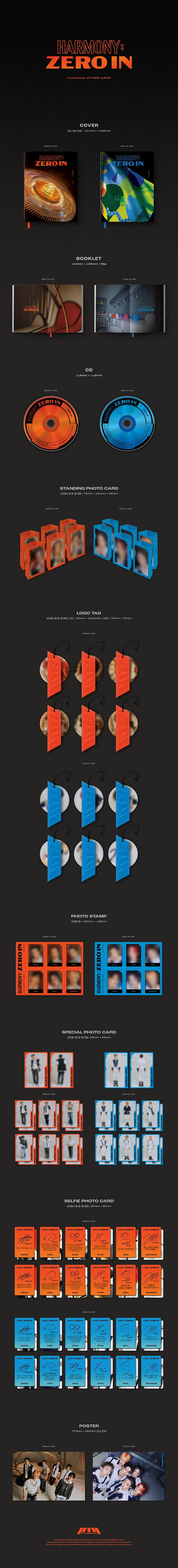 P1Harmony Harmony Zero In contents including photobook CD photocards logo tag and photo stamp