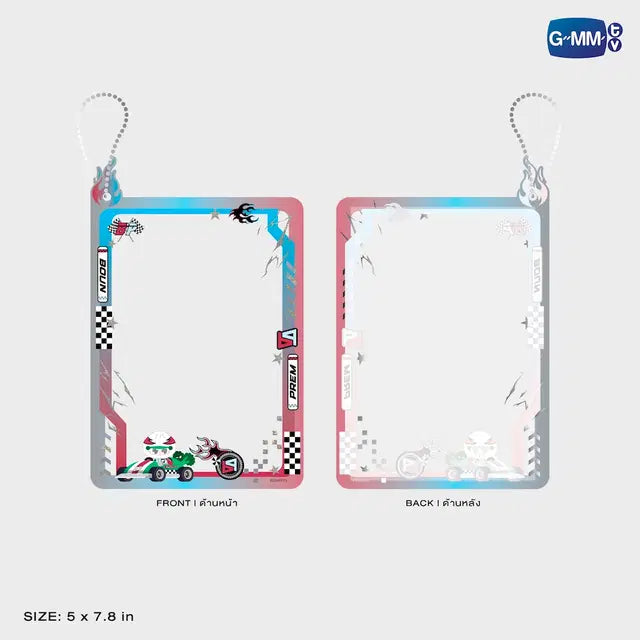 Paody postcard holder front and back view with size details official GMMTV collectible accessory
