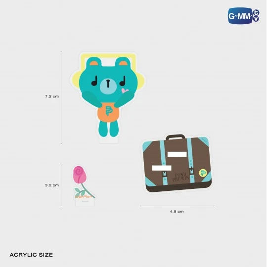 Permpoon acrylic clip stand dimensions acrylic body name and base size guide